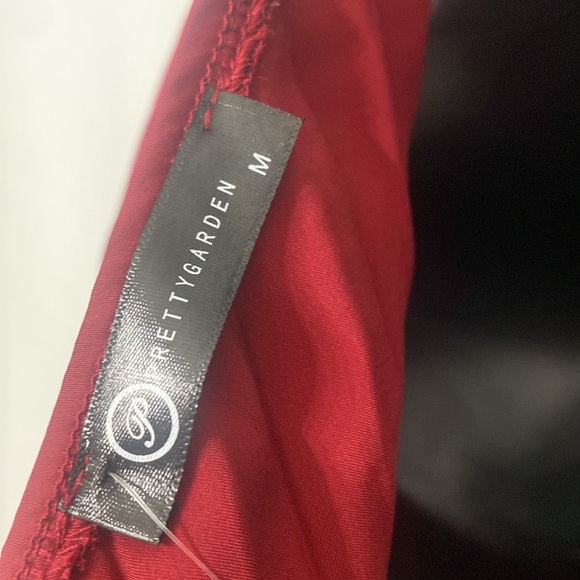 PRETTYGARDEN Long Satin Dress One Shoulder Sleeveless Ruched Twist Flowy Maxi - Picture 12 of 14